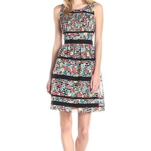 Jessica Simpson fit-and-flare dress floral chiffon
